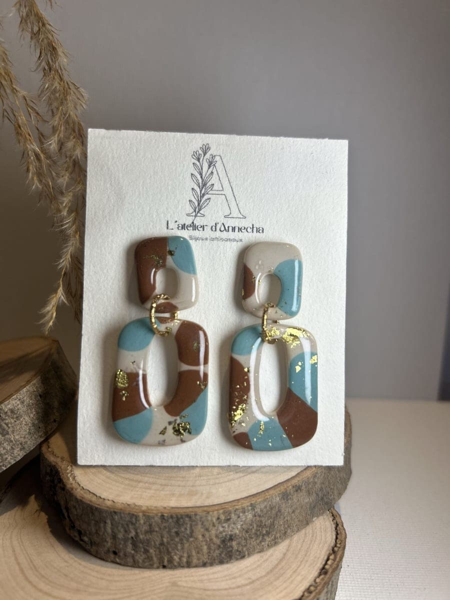 Boucles d'oreilles Pois Pastel