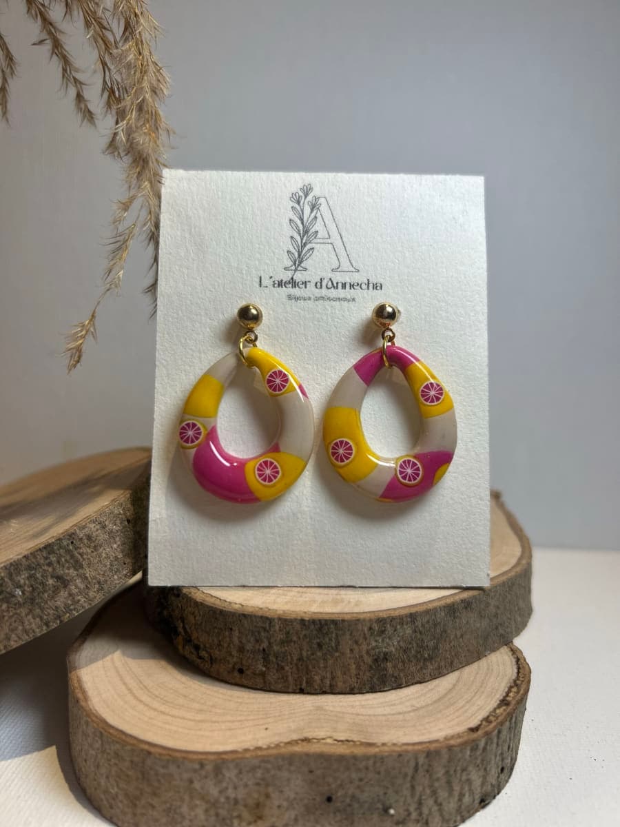 Boucles d'oreilles Marbre